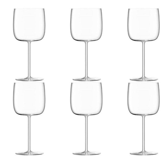 LSA International Borough Wine Glass 450 ml Clear, Set of 4, Dishwasher  Safe